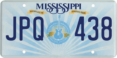 MS license plate JPQ438