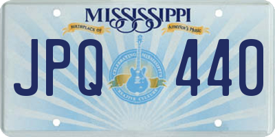 MS license plate JPQ440
