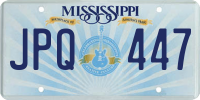 MS license plate JPQ447