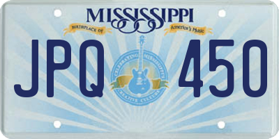 MS license plate JPQ450