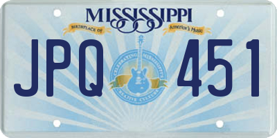 MS license plate JPQ451