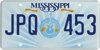 MS license plate JPQ453