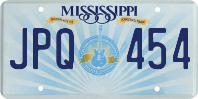 MS license plate JPQ454