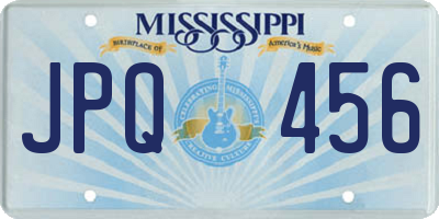 MS license plate JPQ456