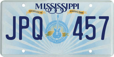 MS license plate JPQ457