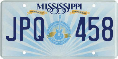 MS license plate JPQ458