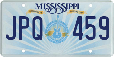 MS license plate JPQ459