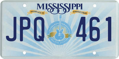 MS license plate JPQ461