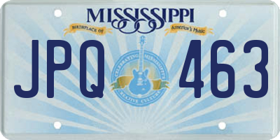 MS license plate JPQ463