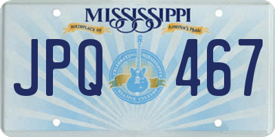 MS license plate JPQ467