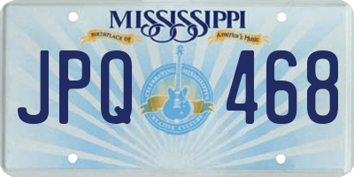MS license plate JPQ468