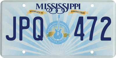 MS license plate JPQ472
