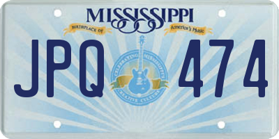 MS license plate JPQ474
