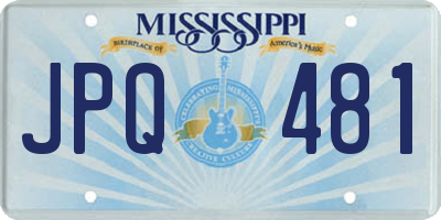 MS license plate JPQ481