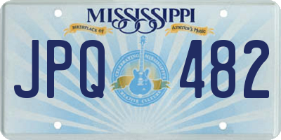 MS license plate JPQ482