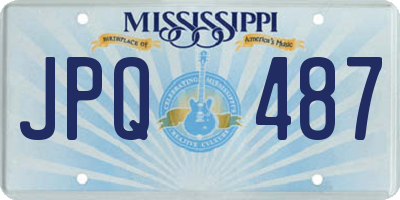 MS license plate JPQ487
