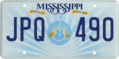 MS license plate JPQ490