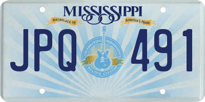 MS license plate JPQ491