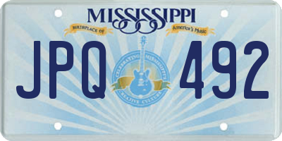 MS license plate JPQ492