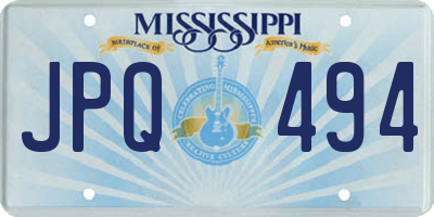 MS license plate JPQ494