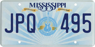 MS license plate JPQ495