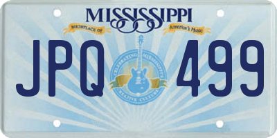 MS license plate JPQ499