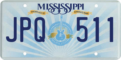 MS license plate JPQ511