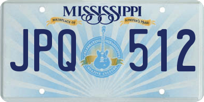 MS license plate JPQ512
