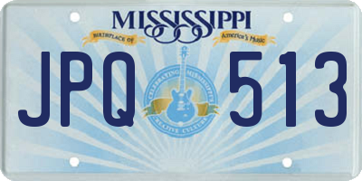 MS license plate JPQ513