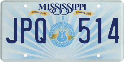 MS license plate JPQ514