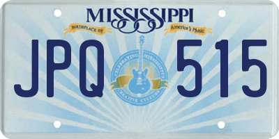 MS license plate JPQ515
