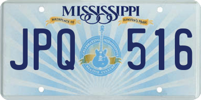 MS license plate JPQ516