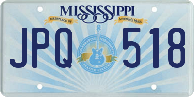 MS license plate JPQ518