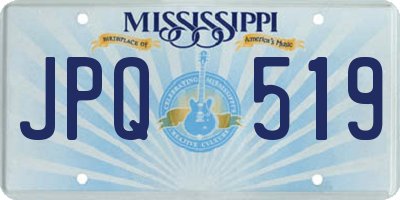 MS license plate JPQ519