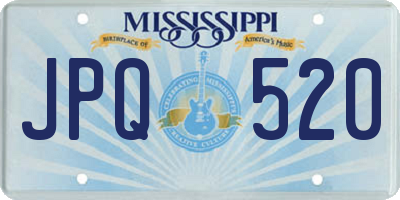 MS license plate JPQ520