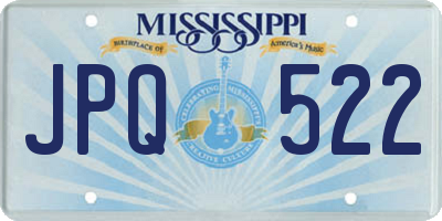 MS license plate JPQ522