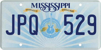 MS license plate JPQ529