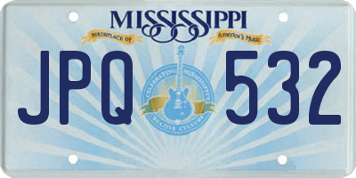 MS license plate JPQ532