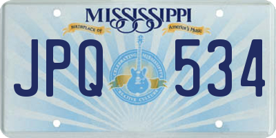 MS license plate JPQ534