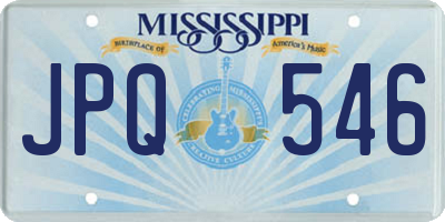 MS license plate JPQ546