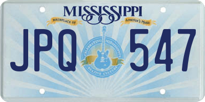 MS license plate JPQ547
