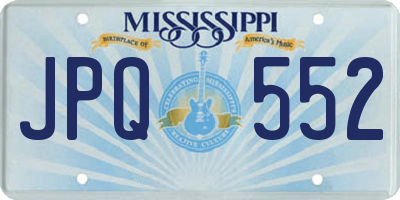MS license plate JPQ552