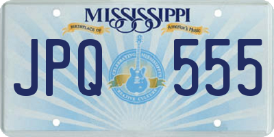 MS license plate JPQ555