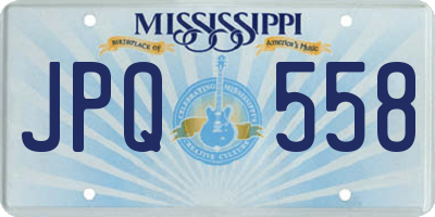 MS license plate JPQ558