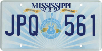 MS license plate JPQ561