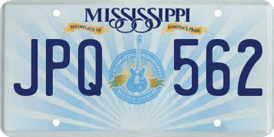 MS license plate JPQ562