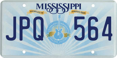 MS license plate JPQ564