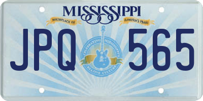 MS license plate JPQ565