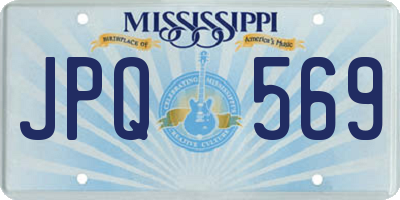 MS license plate JPQ569