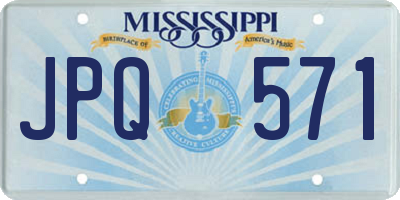 MS license plate JPQ571